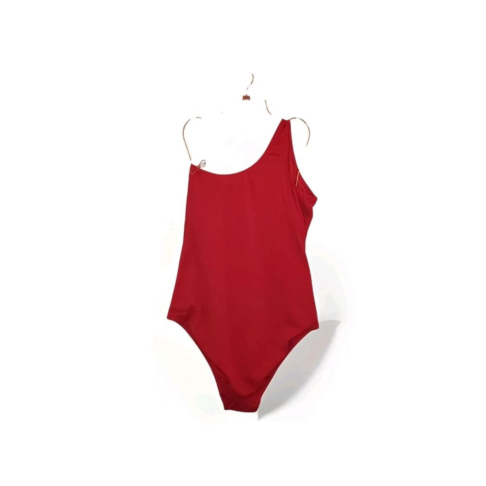 Andie Swim The Nantucket One Shoulder One Piece Swimsuit Women Sz 3XL Cherry Red - Picture 2 of 16